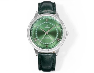 Omega Co-Axial 42MM Calendar Function Men Mechanical Silver Bezel Watch